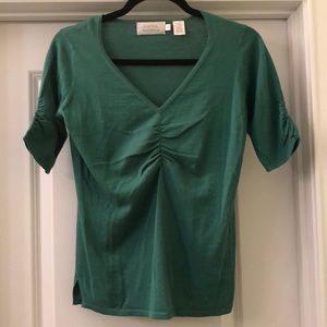 DANA BUCHMAN TEAL GREEN TOP sz Small